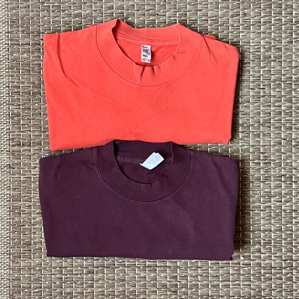 LOS ANGELES APPAREL MOCKNECK LONGSLEEVE UNISEX 2PACK IN SIZE SMALL